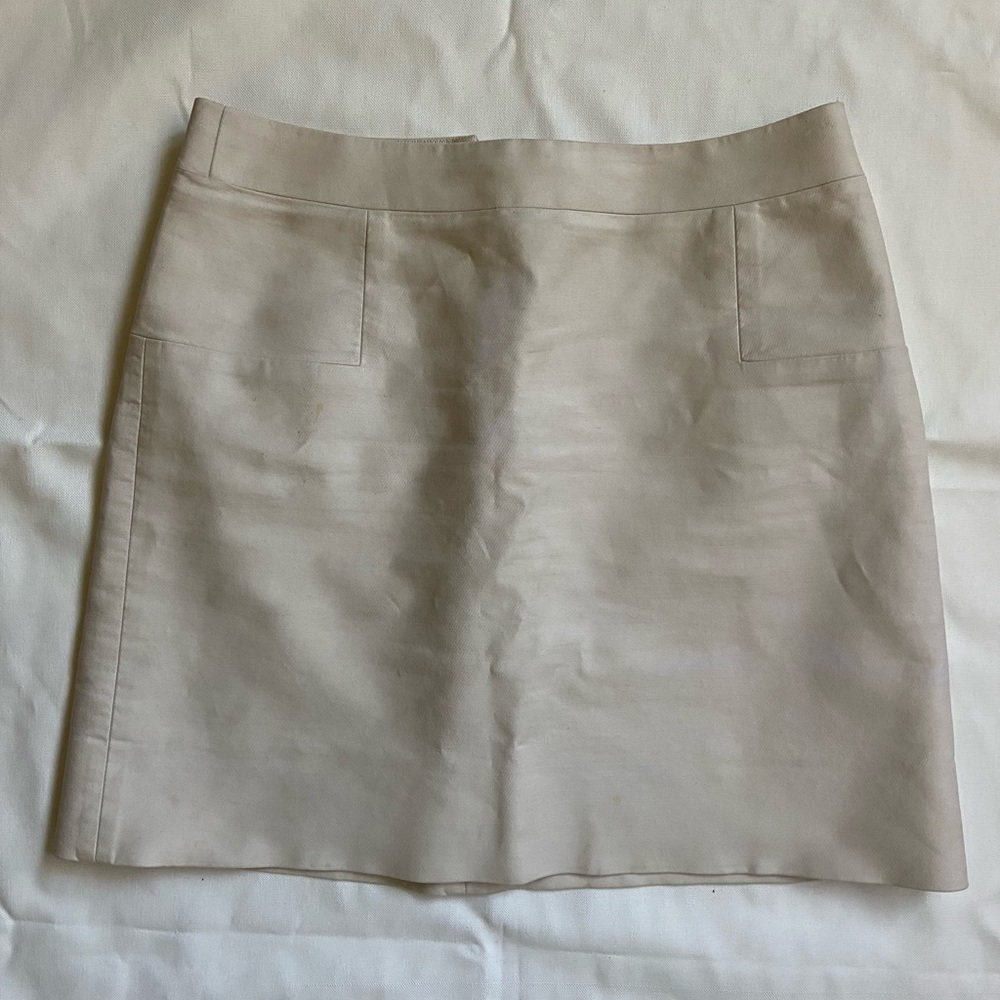 J. Crew off-white mini skirt